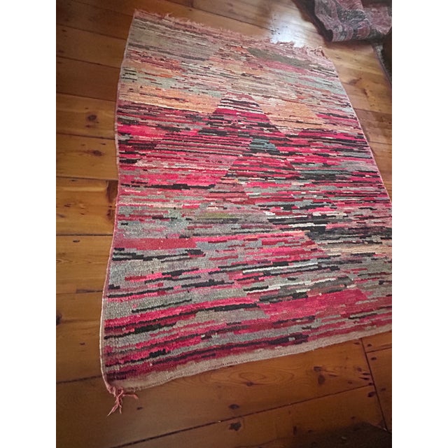 Textile Vintage Marrakesh Moroccan Hand Woven Rug For Sale - Image 7 of 13