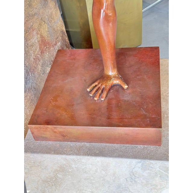 Brown Early 20th Century Jean-Louis Corby “Balance 1” Massive Bronze on Marble Plinth For Sale - Image 8 of 18