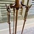 Metal Sheffield Pullman Antique Tudor Rose Fireplace Andirons, Tools & Rack For Sale - Image 7 of 14