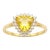 Natural Yellow Sapphire 0.75cts & Diamond 0.15cts Ring in 18k Gold For Sale