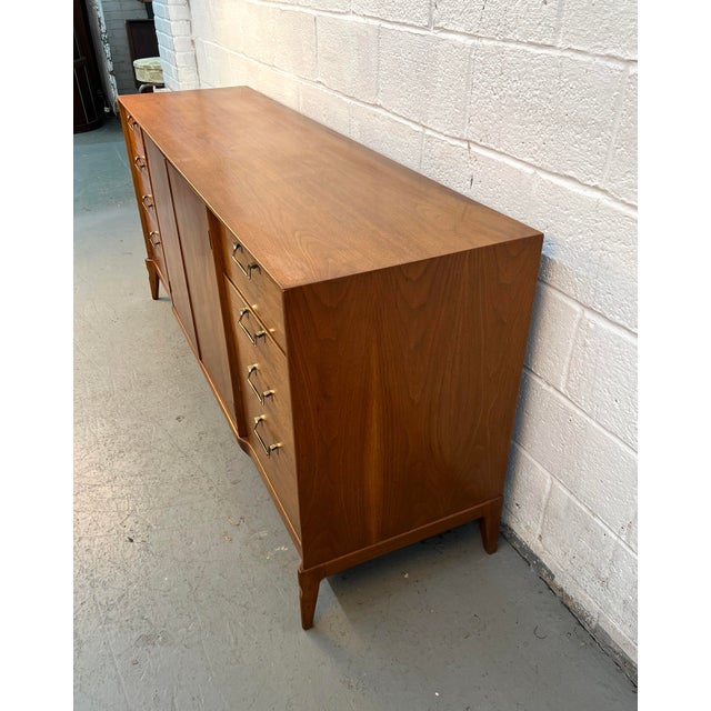 Wood Mid-Century Parquet Dresser by Red Lion Furniture Table Co Inc., Attributed For Sale - Image 7 of 18