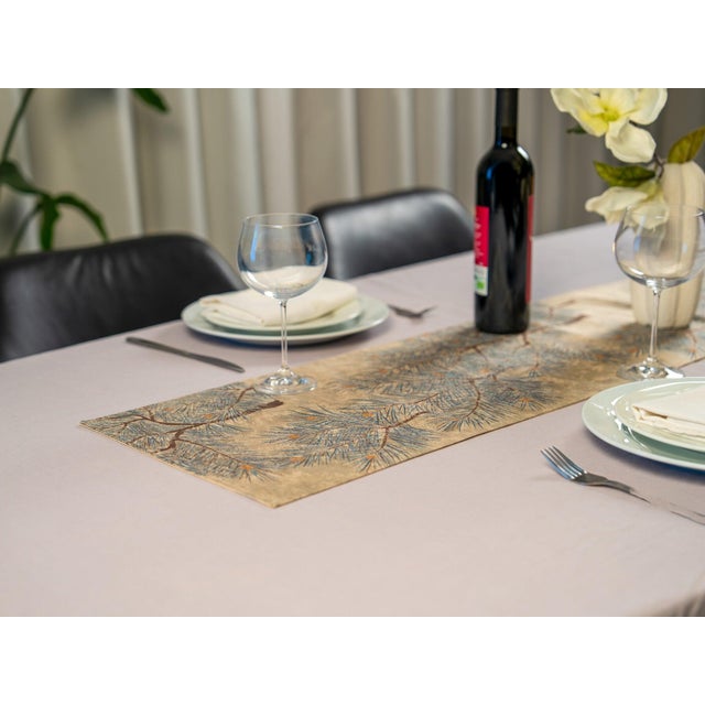 Contemporary Japanese Ceremonial Silk Table Runner by Renaras For Sale - Image 3 of 6