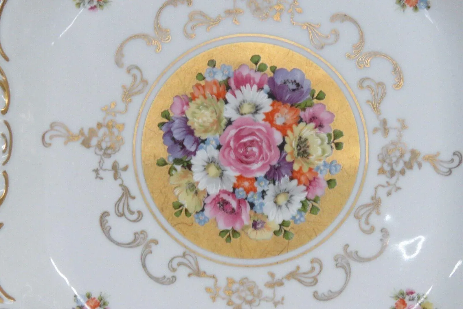 Gerold Porzellan Bavaria Porcelain Floral Serving Bowl Dish With