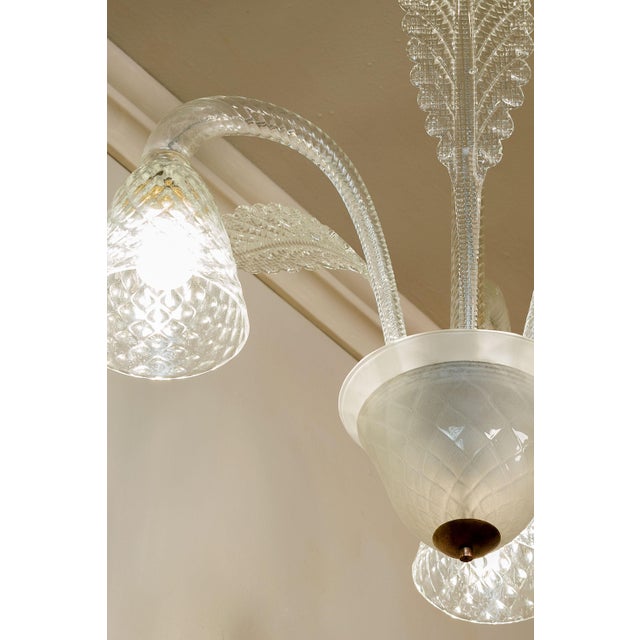 Vintage Art Deco Chandelier in Murano Blown Glass, 1930s For Sale - Image 7 of 13