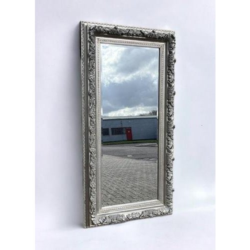 Large Full-Length Mirror with Silver Frame For Sale - Image 9 of 9