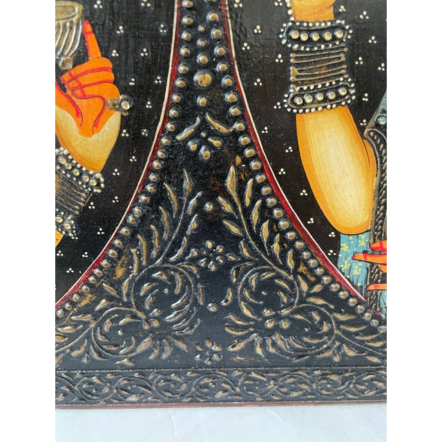 Bani Thani Indian Mona Lisa Diptych Hand Painted Original Oil Painting 24x18” For Sale In San Francisco - Image 6 of 11