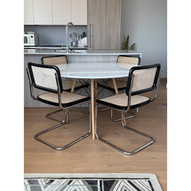2020s Attributed to Marcel Breuer Cesca Caned Dining Chairs - Black X4 - Like New For Sale - Image 5 of 14