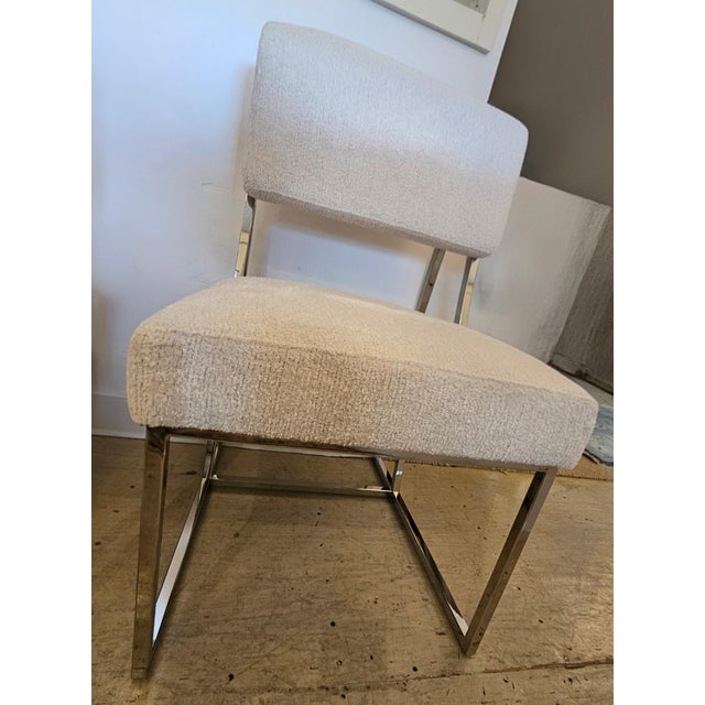 Bernhardt Chrome & Upholstered Dining Chairs -Set of 4 For Sale In Philadelphia - Image 6 of 15