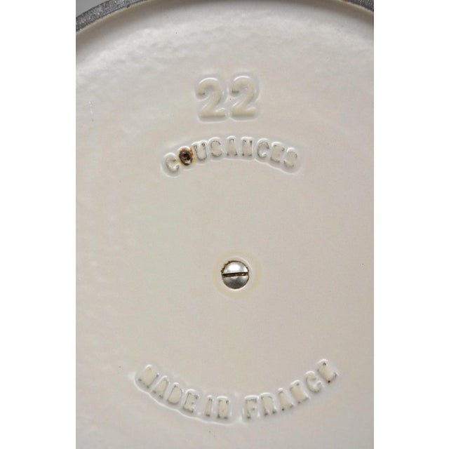 Vintage Cousances France Enameled Cast Iron Dutch Oven Pot Chocolate Brown # 22 For Sale - Image 17 of 17