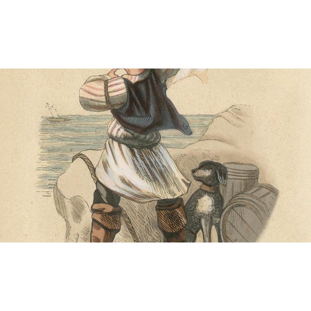Markaert after Auguste Wahlen, British Smuggler, 1845, Hand-Coloured Lithograph on Paper For Sale - Image 4 of 10