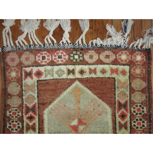 1940s 1940s Geometric Wool Turkish 12 Foot Runner - 2'8" x 12'2" For Sale - Image 5 of 6