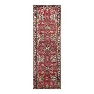 1960s Old Persian Hamedan Runner Rug 2’10” X 17’3″
