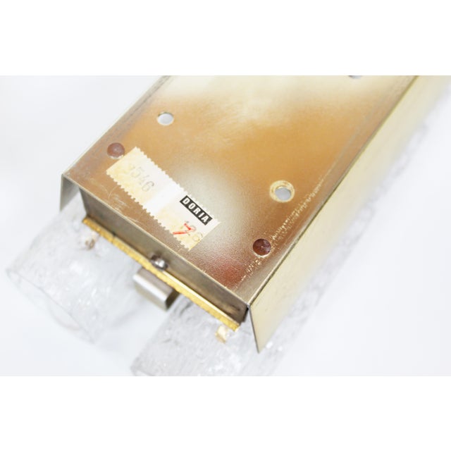 Wall Lamps in Brass Plated Metal and Glass from Doria Leuchten, 1970s, Set of 2 For Sale - Image 4 of 9