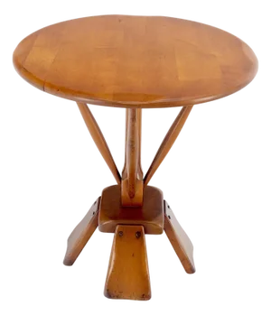Solid Maple Colonial Style Round Center Table Gueridon MINT