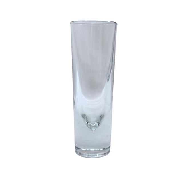 Carlo Moretti Mid 20th Century Carlo Moretti Italian Brunch Bullet Glasses Clear Crystal Design Set of 4 For Sale - Image 4 of 9