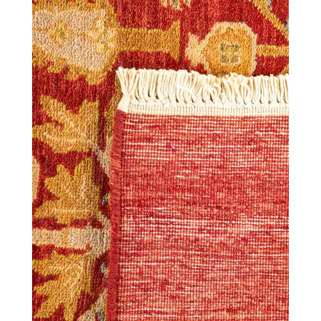 2000 - 2009 Eclectic, One-of-a-Kind Hand-Knotted Area Rug - Orange, 9' 1" x 12' 2" For Sale - Image 5 of 8