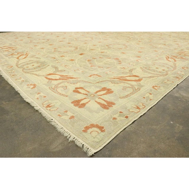 Turkish Oushak Rug With Arts & Crafts Style Inspired by William Morris - 13'10 X 17'04 For Sale In Dallas - Image 6 of 9