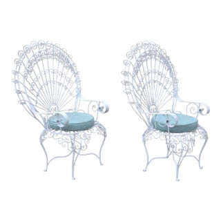 1920s Salterini Peacock Chairs, Attributed - Set of 2 For Sale