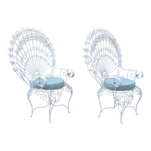 1920s Salterini Peacock Chairs, Attributed - Set of 2