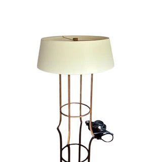 Late 20th Century Baker Milling Road Gold Cage Table Lamp For Sale