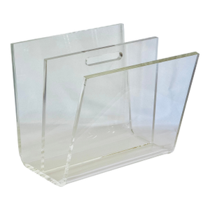 1970s Lucite Magazine Rack