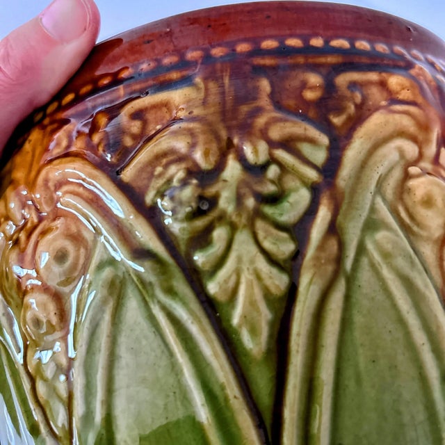 Weller Pottery Antique Art Nouveau Majolica Jardinière by Weller Art Pottery For Sale - Image 4 of 9
