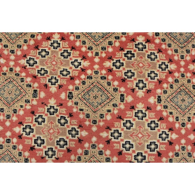 Bokhara Jaldar Rug 8’4” X 10’4” Pink Wool Tribal Hand-Knotted Oriental Carpet For Sale - Image 4 of 14
