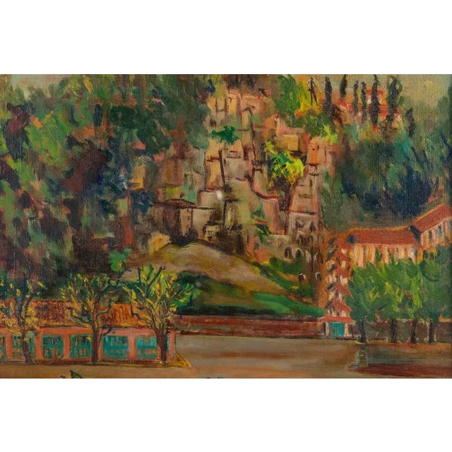 Oil and tempera on cardboard realized by Sirio Pellegrini in 1960s. Hand signed. Includes a coeval wooden frame realized...