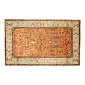 Antique Ferahan Sarouk Oriental Rug, in Room Size, with Floral Design