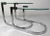 Modern Chrome and Glass Nesting Tables by Design Institute of America - a Pair For Sale In New York - Image 6 of 10