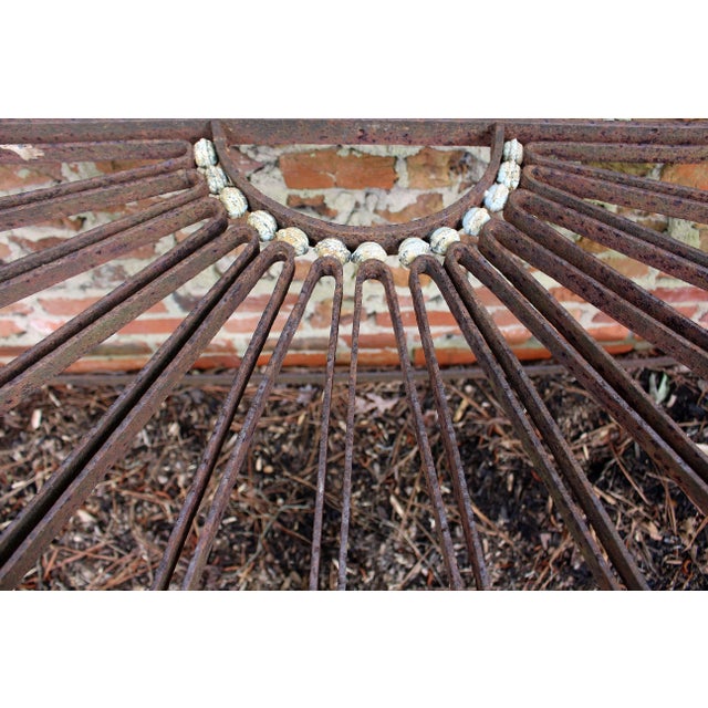 Mid 19th Century 19th Century Mid-French Iron Fan Light Converted Table For Sale - Image 5 of 7