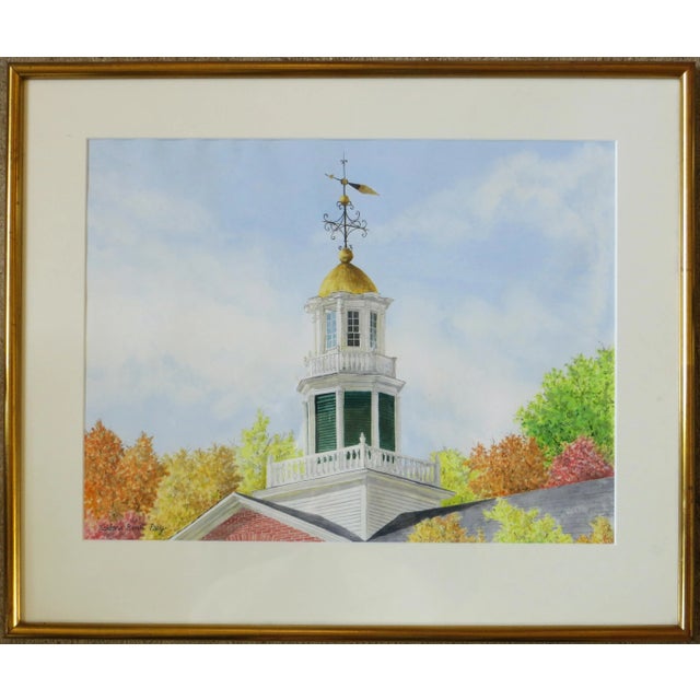 Barbara Ernst Prey Watercolor Painting, Griffin Hall, Williams College For Sale - Image 12 of 12