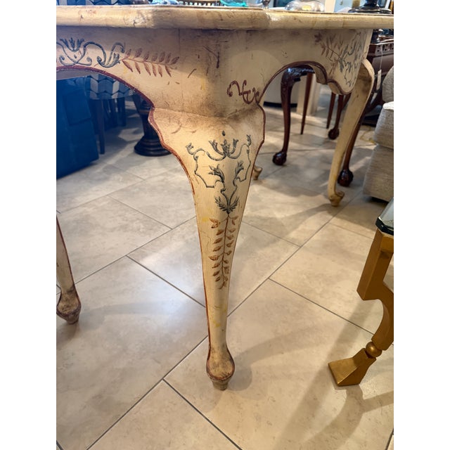 Mid 20th Century Italian Hand Painted Console Table in the Florentine Style For Sale - Image 5 of 18