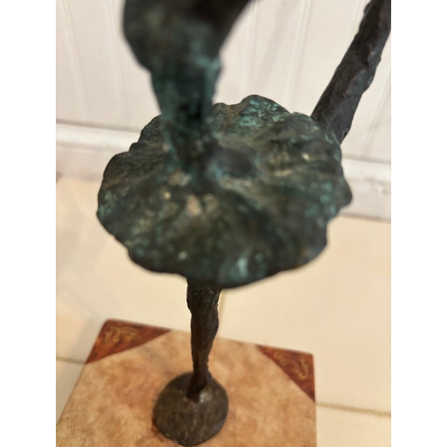 Bronze Maitland Smith Bronze of a Ballerina on a Book For Sale - Image 8 of 14