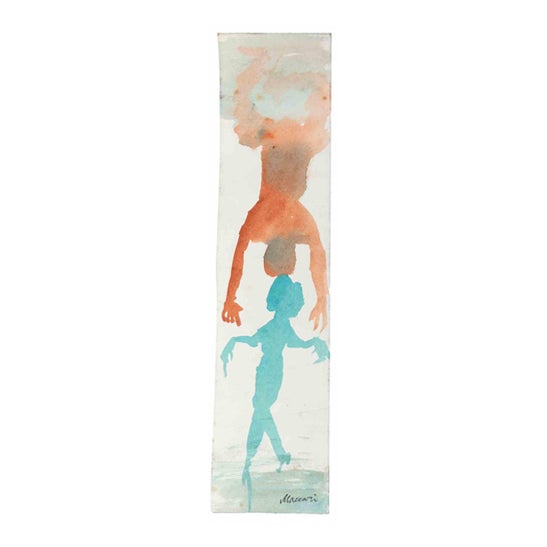 Mino Maccari, Jugglers, 1960s, Watercolor For Sale