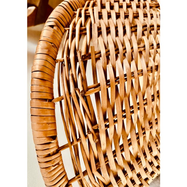 1950s Rattan Chair With Metal Legs. France. A For Sale - Image 10 of 11