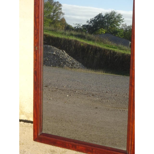 Large Antique Mirror with Flamed Mahogany Frame, 1890s For Sale - Image 6 of 18