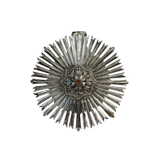 Fine splendor radiance wall hanging for a sacred image wall hanging , rendered in sterling silver with exquisite repoussé...
