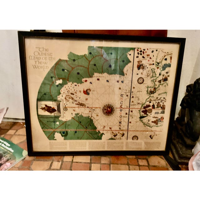 Illustration Antique Oldest Map of the New World For Sale - Image 3 of 5
