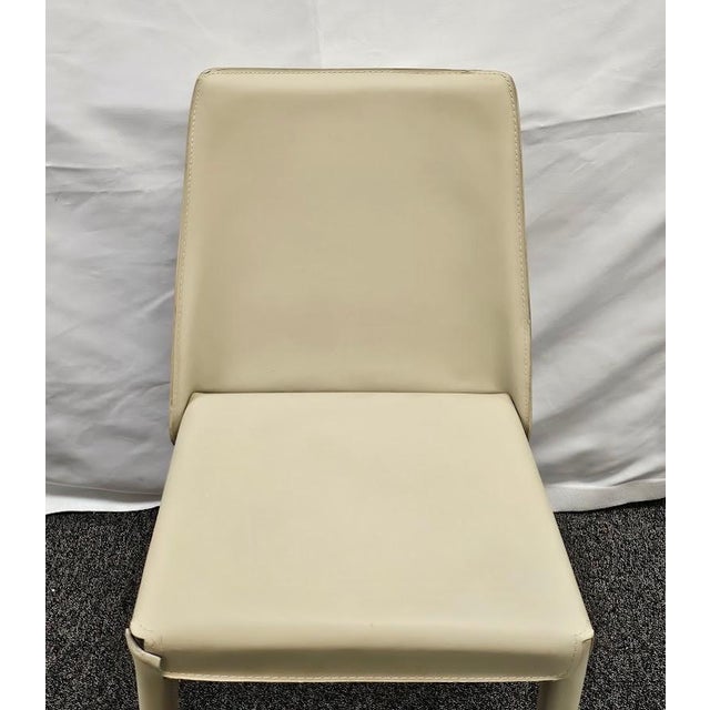 Sand Interlude Home Malin Dining Chair - Mediterranean Sand Leather For Sale - Image 8 of 9