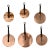 Vintage French Flat Copper Lids - Set of 6 For Sale