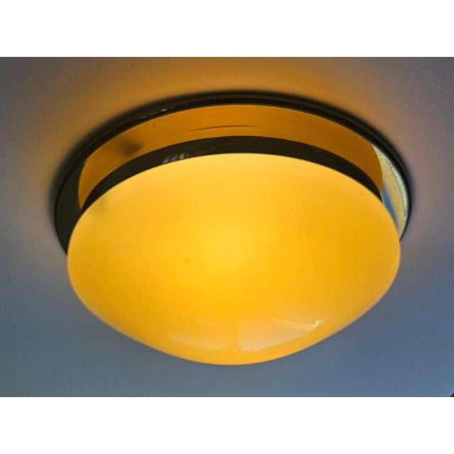 Gold Mid-Century Bauhaus Flush Mount, Germany, 1970s For Sale - Image 8 of 15
