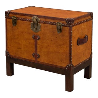 English Campaign Decorative Box on Stand For Sale