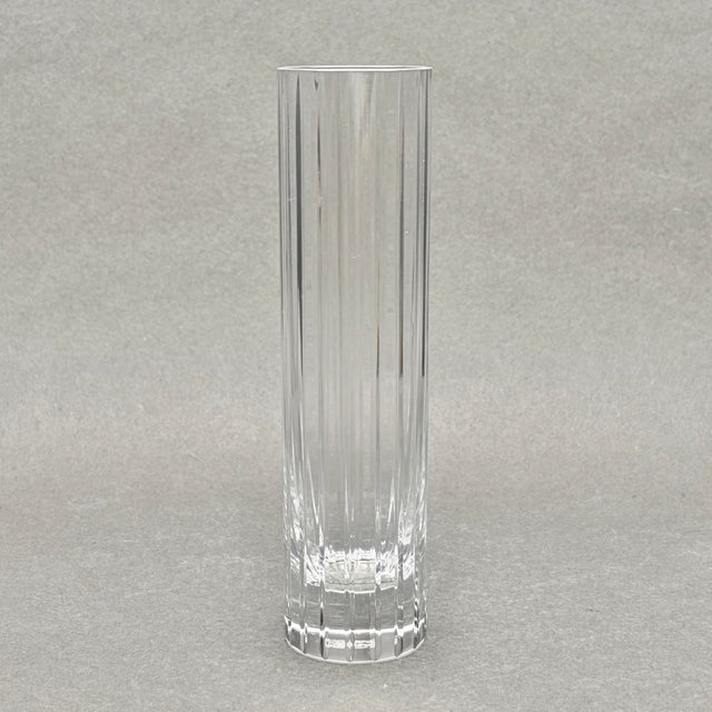 French Vintage Baccarat “Harmonie” French Clear Crystal Bud Vase For Sale - Image 3 of 9