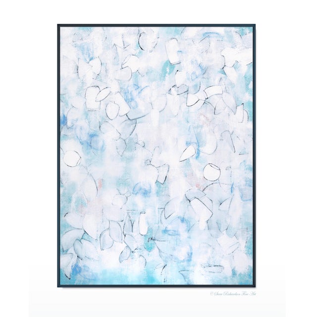 Contemporary "Float No. 30 - Held Interval" - Luminous Abstract Blue Painting For Sale - Image 3 of 10