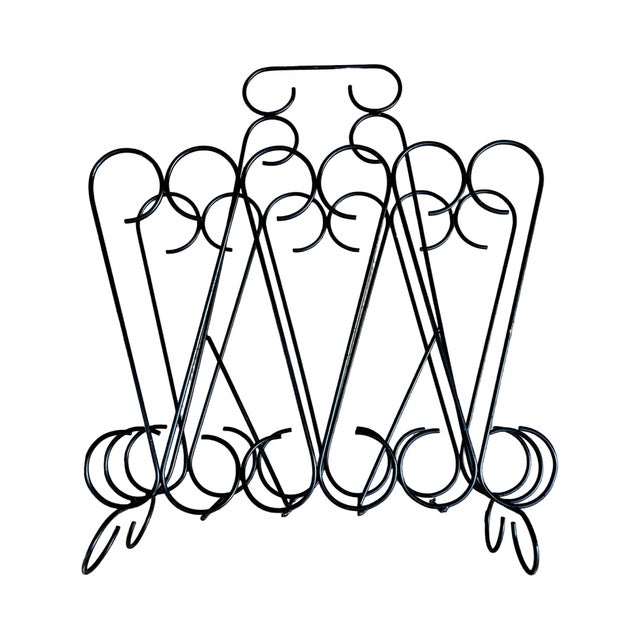 Openwork Metalwork Newspaper Rack, Belgium 1970s For Sale - Image 6 of 12