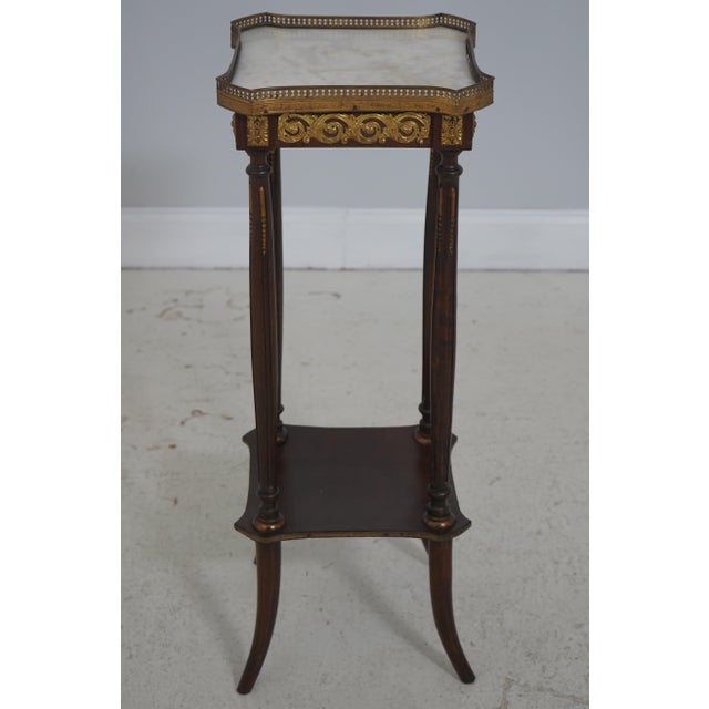 AGE Approx: 100 Years Old DETAILS Walnut Brass Gallery Top Fine Carved Details High Quality Construction Nice Older...