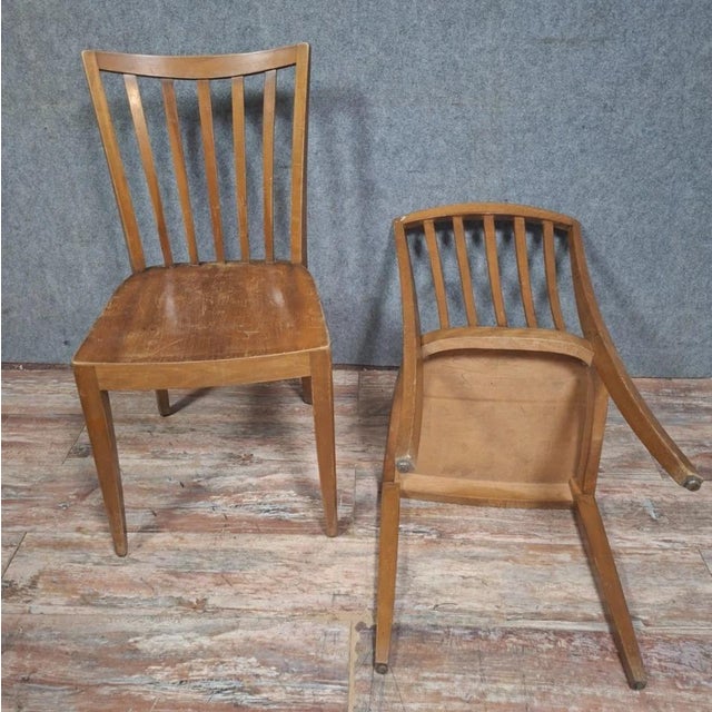 Vintage Chair in Light Wood, 1950s For Sale - Image 9 of 11