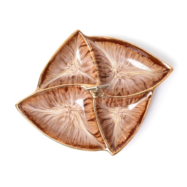 Mid-Century Modern Vintage Mid-Century Modern California Pottery Serving Dish For Sale - Image 3 of 6