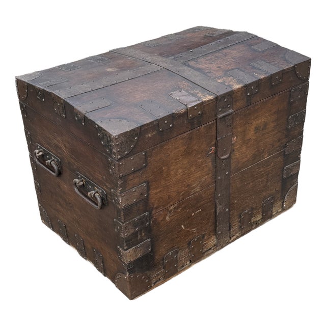 1850s English Steamer Trunk Silver Chest Owned by Royal Jewellers to Queen Victoria For Sale